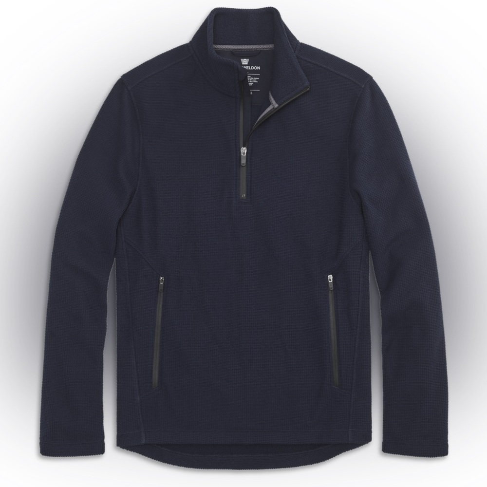 Mack Weldon Men's Navy Zip-Up Sweater